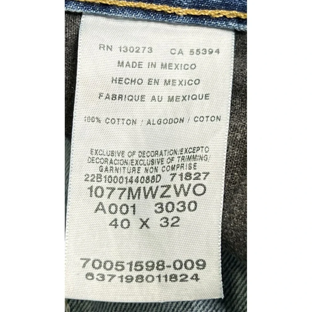 Wrangler Jeans Mens 40 x 32 Retro‎ Slim Boot Med Wash 100% Cotton 77MWZWO
